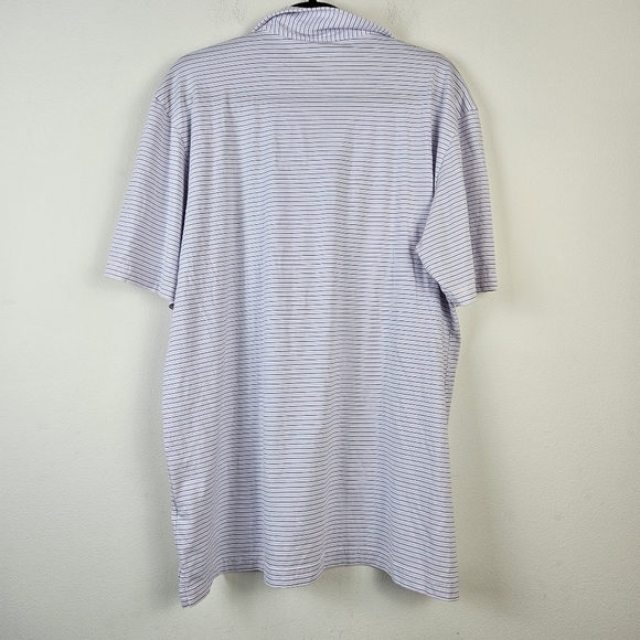 Peter Millar Pima Cotton USGA Short Sleeve Striped Polo Knit Shirt XL - Picture 5 of 8
